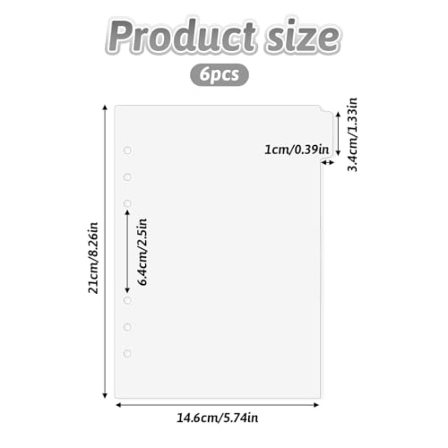 6 Pcs A5 Binder Dividers, 6 Ho – обзор и цена Index Tab Divider