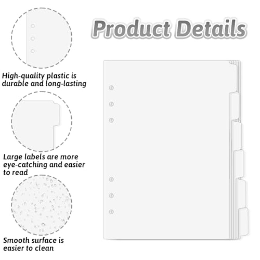 6 Pcs A5 Binder Dividers, 6 Ho – обзор и цена Index Tab Divider