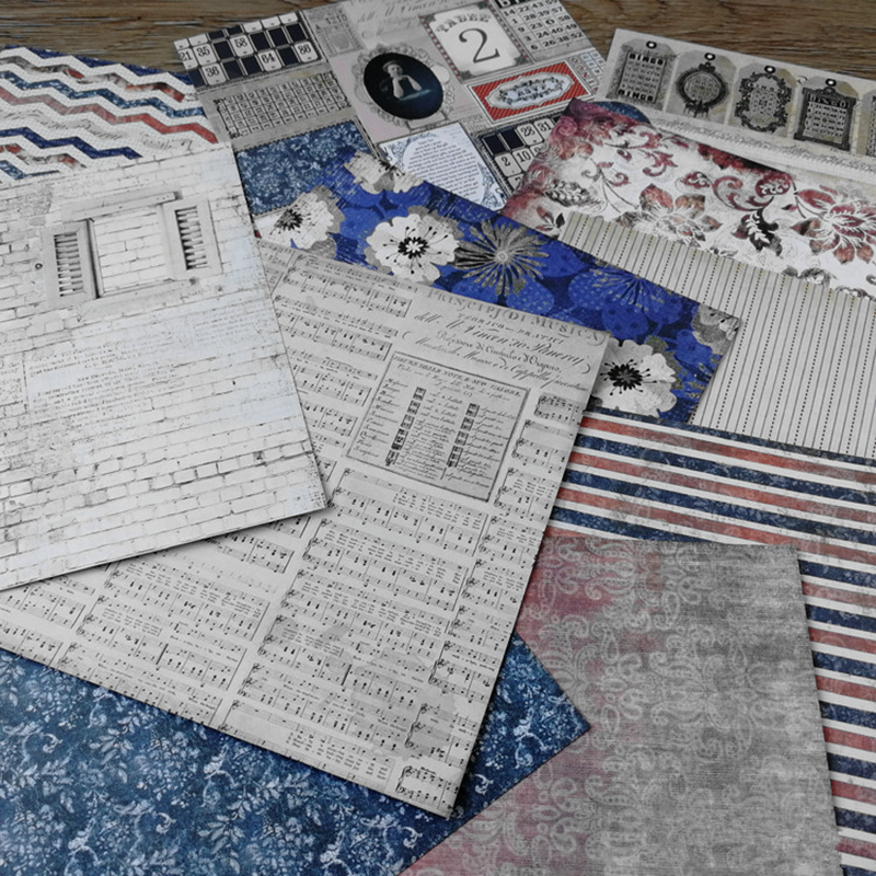 12pcs  Retro Pattern Papers 6i – обзор и цена Graph Paper Pad
