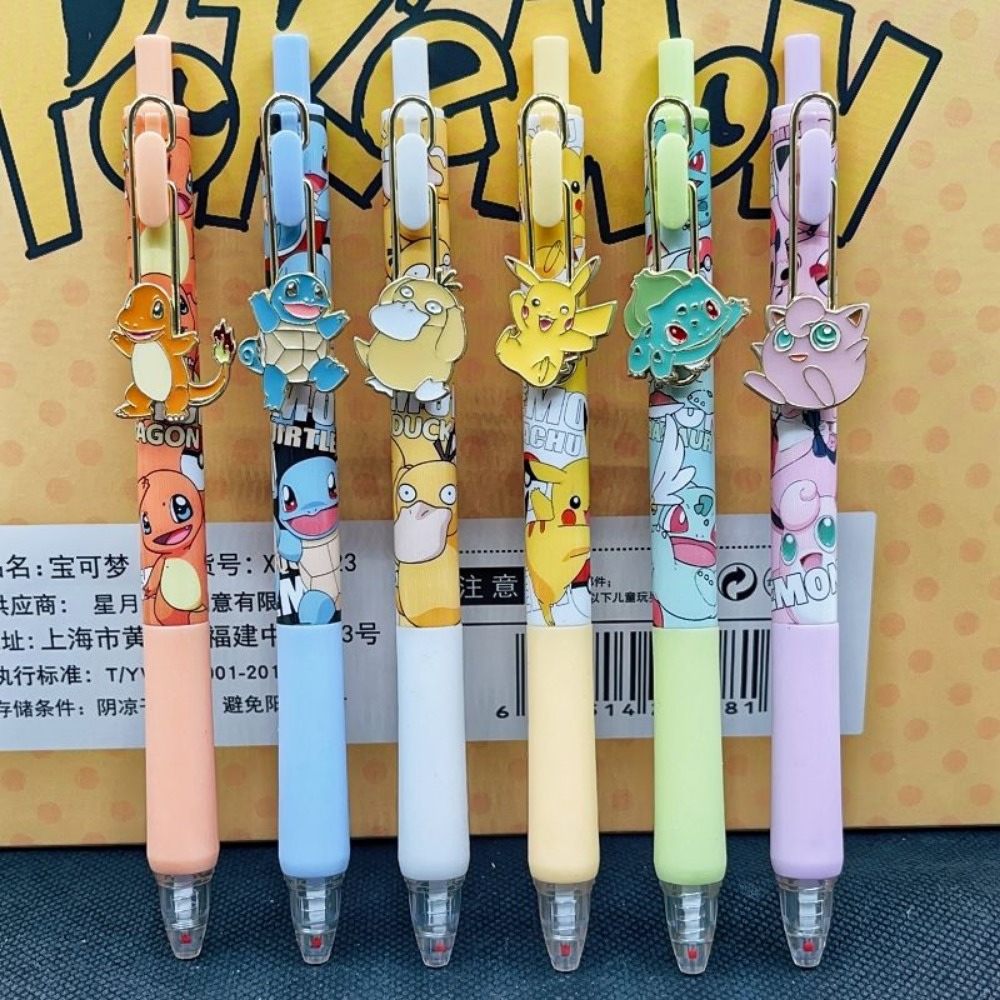6pcs Pokemon Patch Press Pen S – обзор и цена Office Supply Office Stationery Items