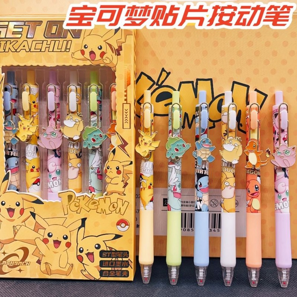 6pcs Pokemon Patch Press Pen S – обзор и цена Office Supply Office Stationery Items