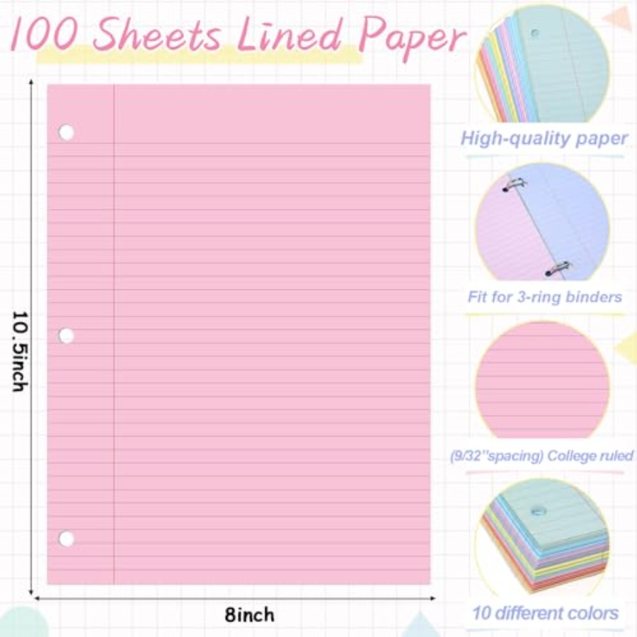 100 Sheets Loose Leaf Binder P – обзор и цена Paper Punch 3 Hole