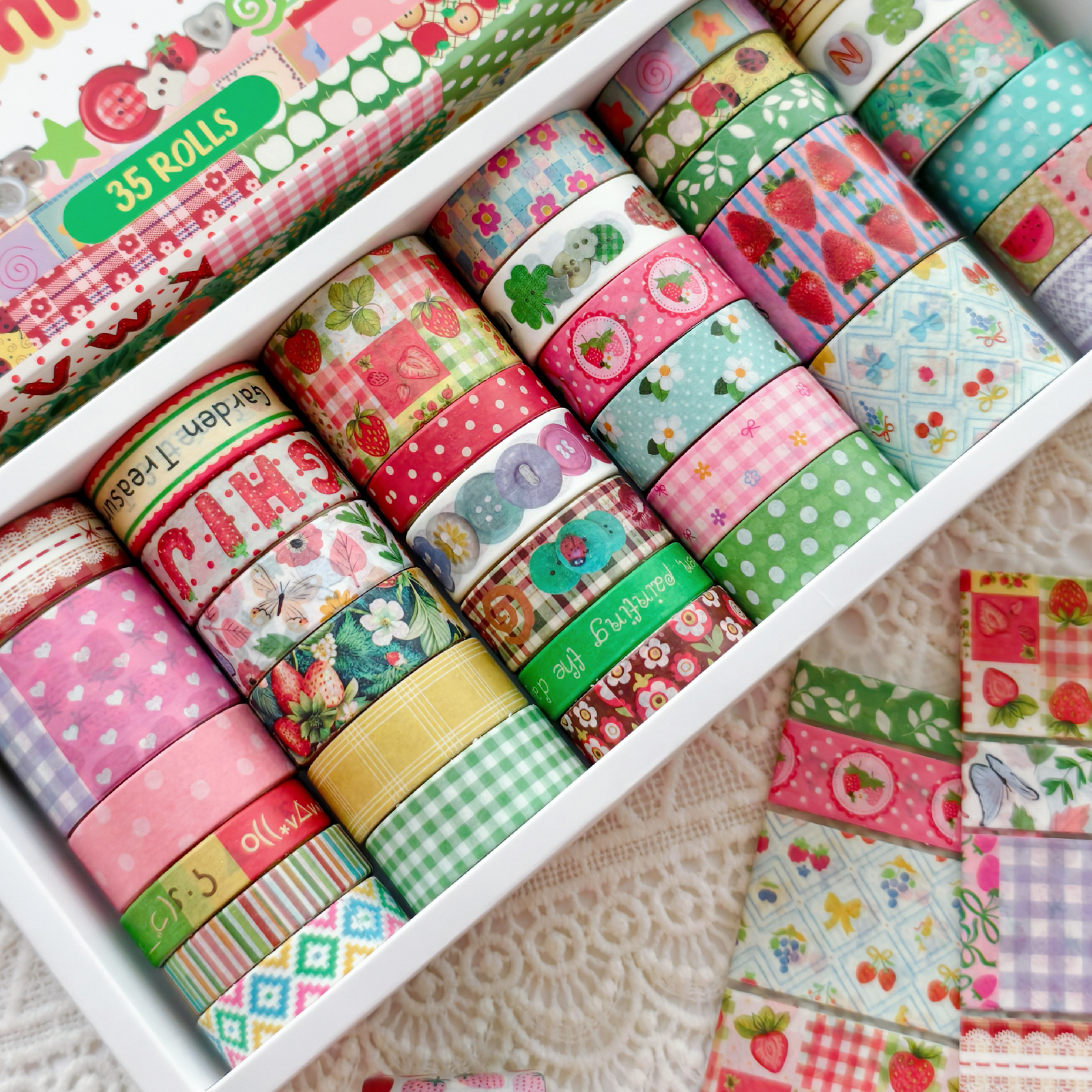 Random Cover 35 Rolls Aestheti – обзор и цена Washi Tape Set