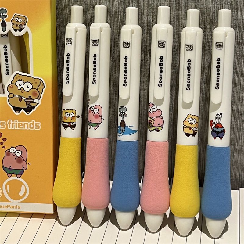 Kawaii Anime SpongeBob Press G – обзор и цена Gel Ink Pen Set